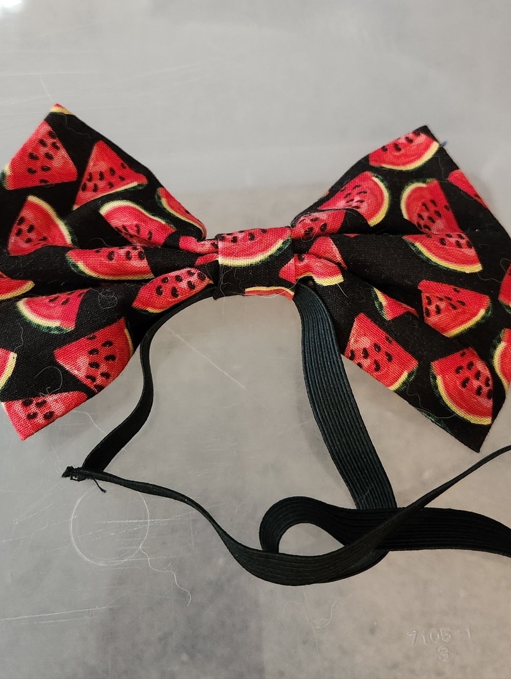 Kids Black Watermelon Print Hair Bow Headband